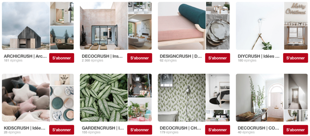 deco crush comptes de déco Pinterest